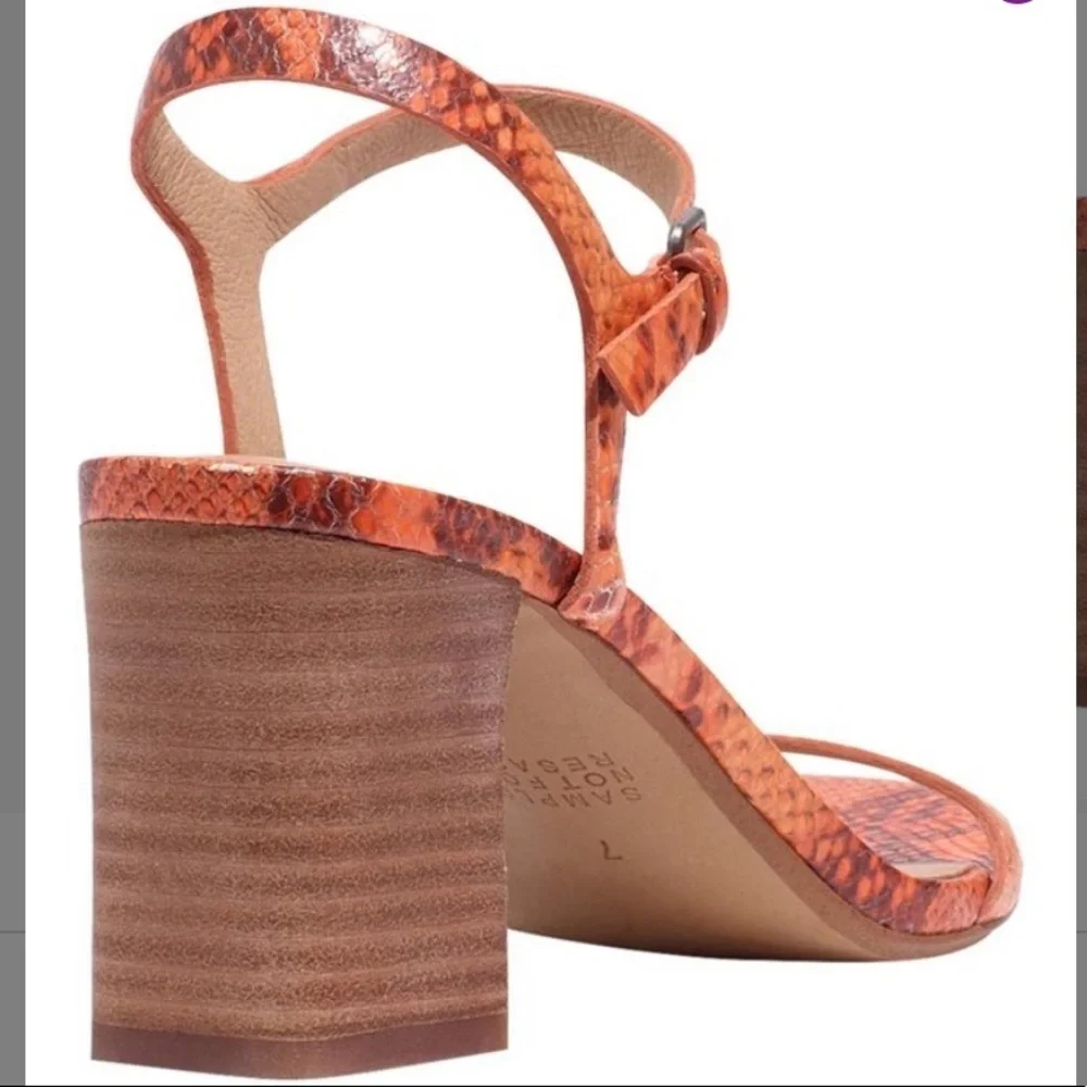 Madewell Snake-Embossed Holly Leather Sandals